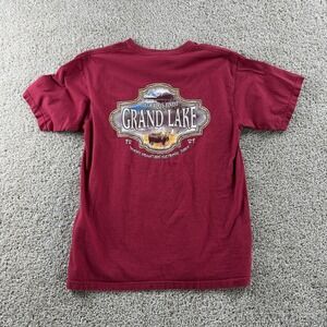 Grand Lake CO Shirt Mens Medium Red Coastal Classics Rocky Mountain Tee T-Shirt